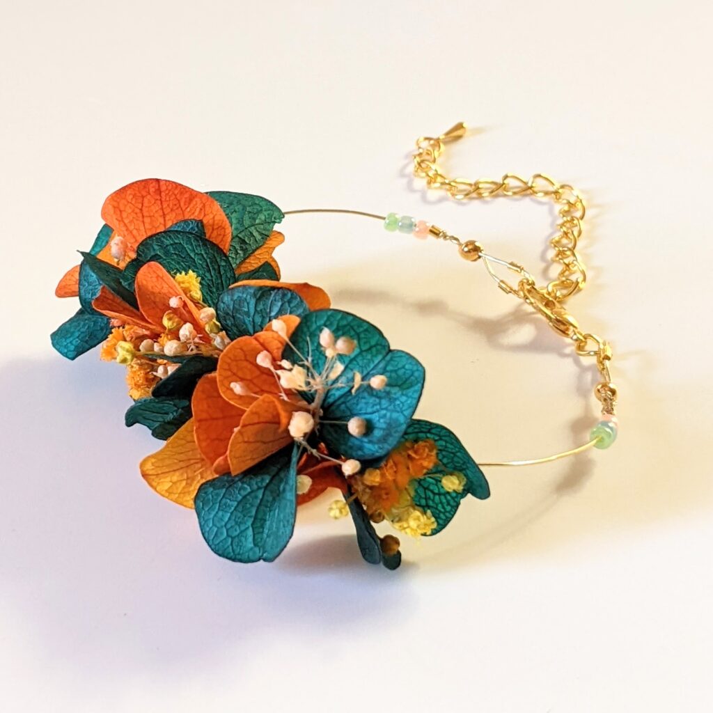 Bracelet Artisanal En Fleurs Stabilis Es Nila Flora Paris