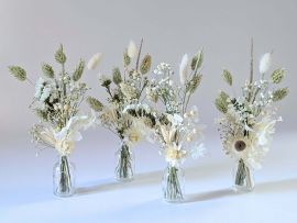 Mini bouquet de fleurs séchées pour décoration de table évènementielle Fiesta par Flora Paris