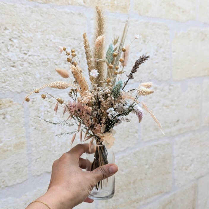 Petit bouquet de fleurs séchées naturelles pour décoration d’intérieur, Adélie 2