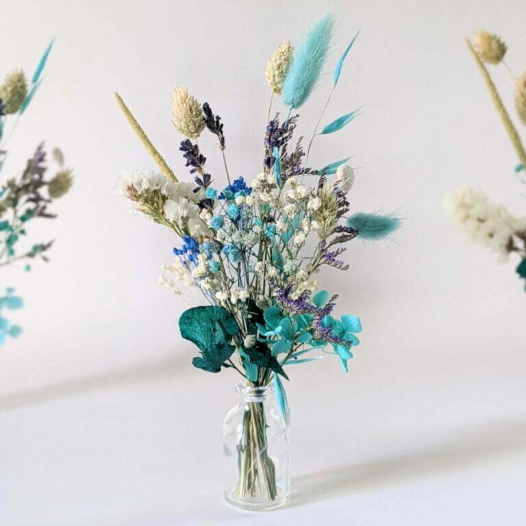 Mini bouquet de fleurs séchées pour décoration de table évènementielle